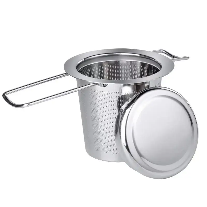 Stainless Steel Mesh Tea Infuser With Lid Reusable Cup Strainer Loose Leaf Spice Filter For Teapots Mugs Cup To Steep Tea Coffee