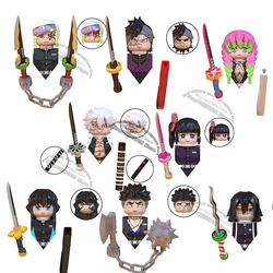 Figuras de acción de Demon Slayer, juguetes de ensamblaje, Genya, Sanemi, Kanao, Mitsuri, Obanai, Tengen, bloques de construcción, WM6137, WM2336, WM2343