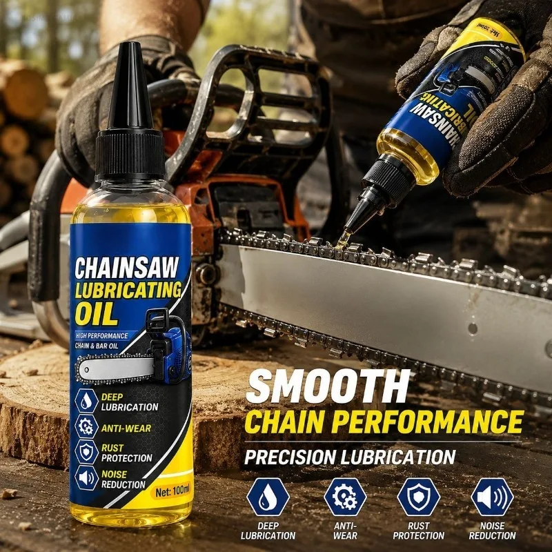 Chainsaw Lubricating Oil100ml Bike Chain Lubricant Rust-Proof Deep Penetrating Lubricant Hedge Trimmer Multi-Purpose Lubricant
