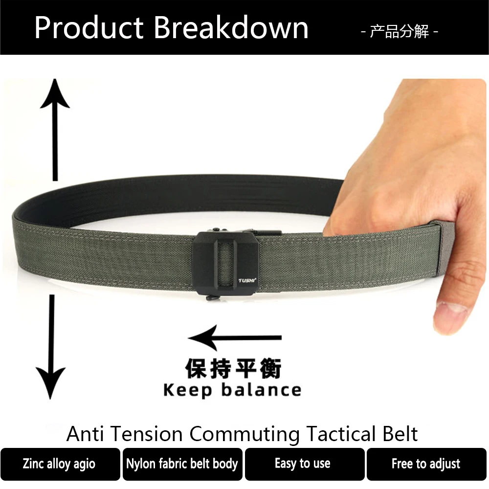 TUSHI Nieuwe Leger Tactische Riem Quick Release Militaire Airsoft Training Molle Riem Outdoor Schieten Wandelen Jacht Sport Gun Belt