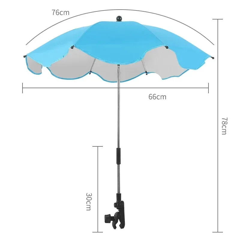 Universal Adjustable Shade Umbrella UV Protection Sun Visor Portable Parasol for Stroller Accessories Baby Stroller Umbrella