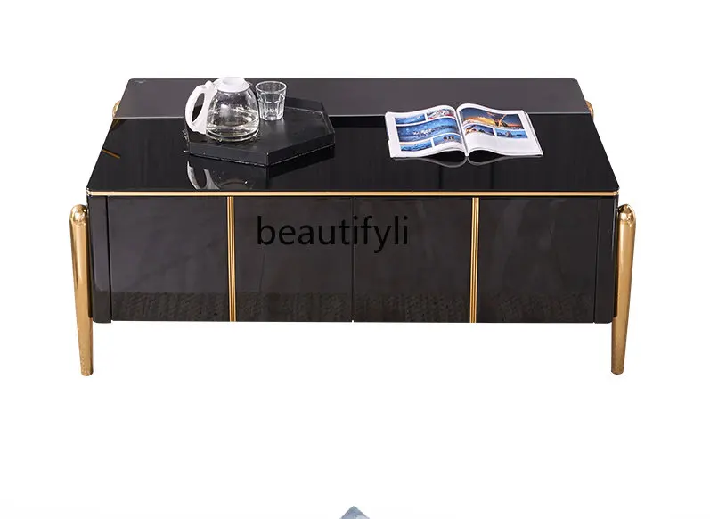 

Light Luxury Coffee Table TV Cabinet Combination Sideboard Cabinet Living Room Floor Cabinet Wall Cabinet Complete Installation