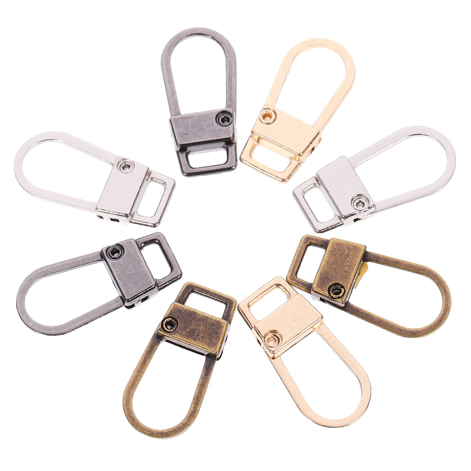 

8pcs Pull Heads Replacement Durable Repair Tabs For Luggage Clothing Bags Shoes Diy Crafts Zipper Pullers Zipper Tag