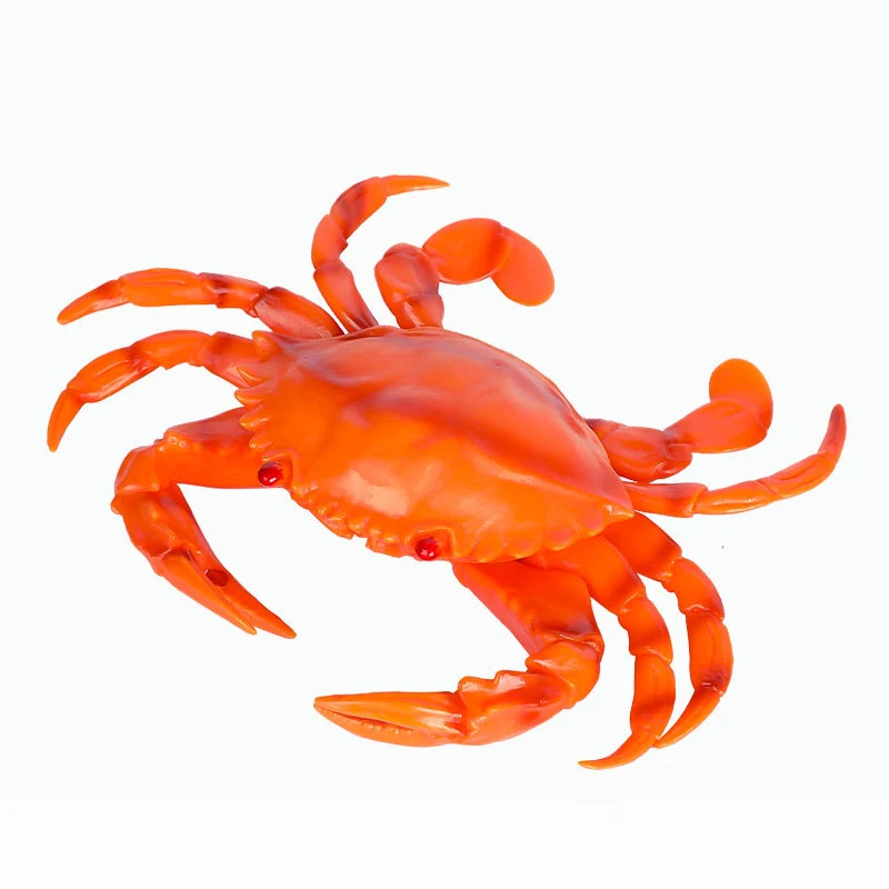 Simulation Red Crab Model Children Cognitive Early Education Toys Fun Prank Toys Realistic Animal Photography Props Holiday Gift