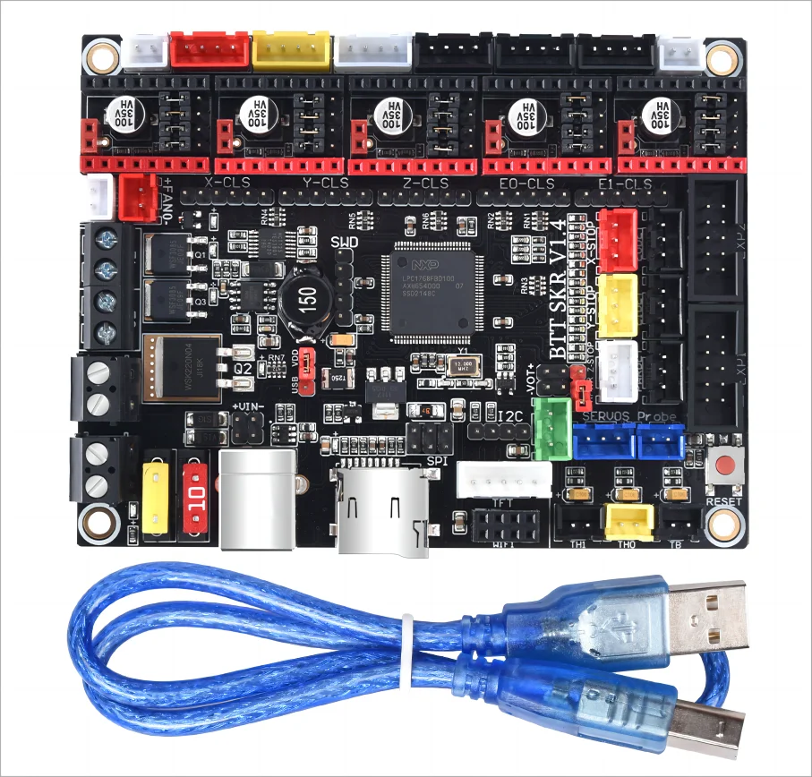 Imagem -02 - Nyxlab-placa-mãe Bigtreetech Skr V1.4 Turbo 32 Bit Pitft50 Tela Sensível ao Toque Tmc2209 Tmc2208uart Driver para Voron V2.4 Impressora 3d