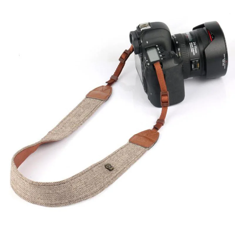 Camera Shoulder Neck 137CM Strap Cotton Leather Belt For Nikon Sony AlphaIII ZV1 DSLR SLR  Dji UAV Cameras Strap Accessories