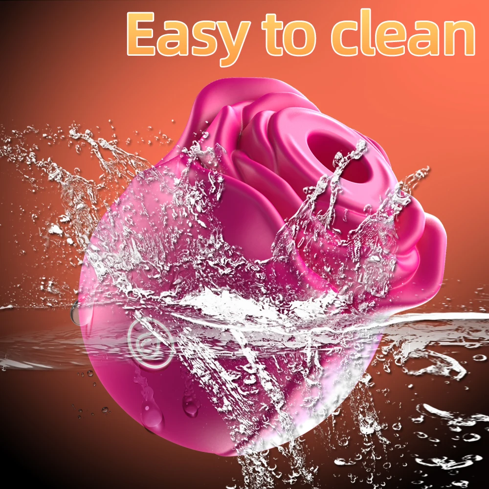 Rose Shape Vagina Sucking Vibrator Nipple Massager Clitoral Vacuum Stimulator Vibrating Female Masturbator Sex Toys for Adults