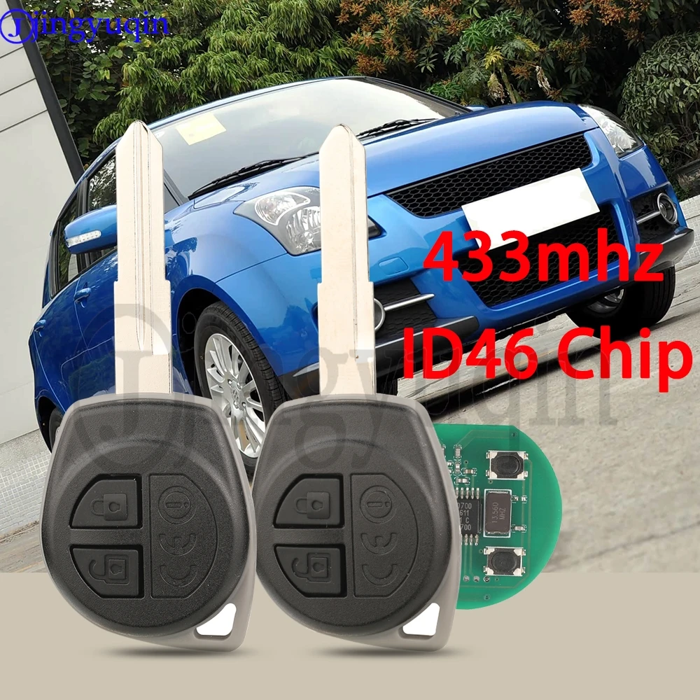 

Jingyuqin 433 МГц ID46 чип дистанционный автомобильный ключ 2 кнопки для Suzuki Swift 2011 2016 Ertiga 2013 флип-брелок управления