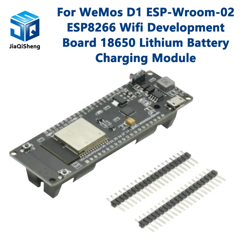 For WeMos D1 ESP-Wroom-02 ESP8266 Wifi Development Board 18650 Lithium Battery Charging Module Nodemcu PWM I2C wemqs WiFi ESP32