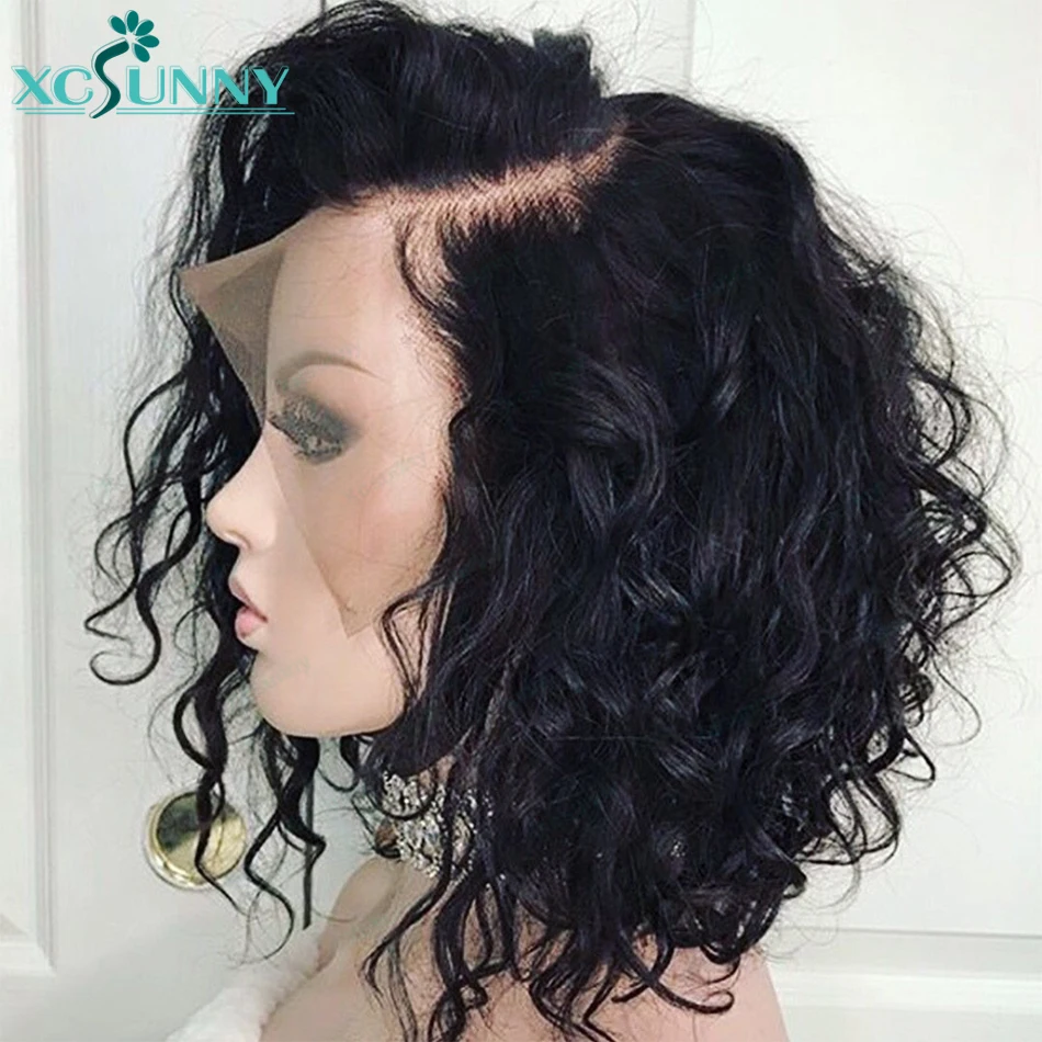 

Short Bob Wigs Human Hair 13x6 Lace Frontal Wig Water Wave Glueless 5x5 Lace Closure Human Hair Wig Curly For Black Women