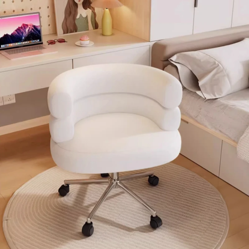 Living room Swivel chair Nordic Armchair INS lift Computer backrest chair Lamb wool Design bedroom makeup chair home Furniture