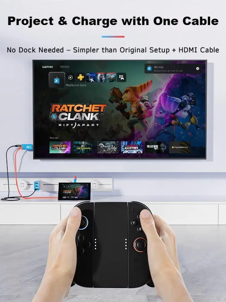 AOLION Switch 2 HDプロジェクションケーブル ポータブルベース NS2ドッキングドック ドッキングドックコンバーター TV外部直接表示アダプター