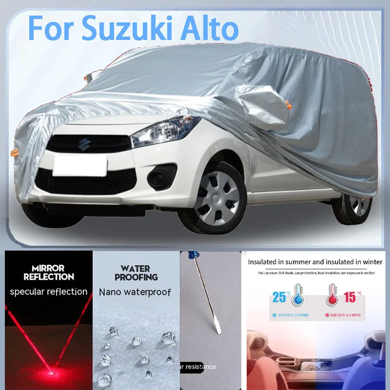 

For Suzuki Alto Full Car cover with UV protection and Winter Insulation roles,Rainproof,Snowproof Ati-frost properties.