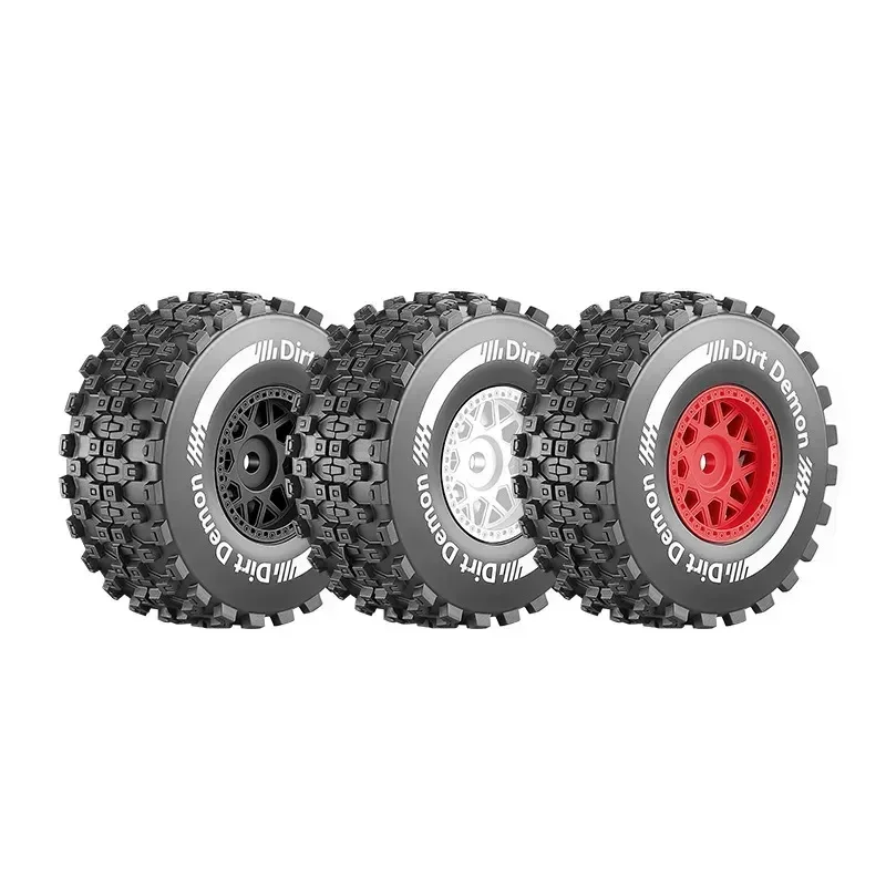 4PCS 80mm Short Course Off-Road Tires Wheels for 1/14 1/16 Trxs Mini Slash RC Upgrade Parts
