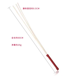 3 In 1 Rattan naturale 60CM lungo frusta dritta equitazione Crop Flogger nero rosso manico In pelle PU Paddle Slapper Horse Training