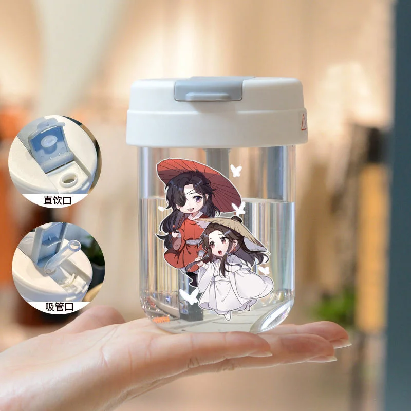 Anime Tian Guan Ci Fu Cartoon Plastic Cup TGCF Xie Lian Huacheng Cups cannuccia tazza d'acqua alta bellezza nuovo Anime circostante