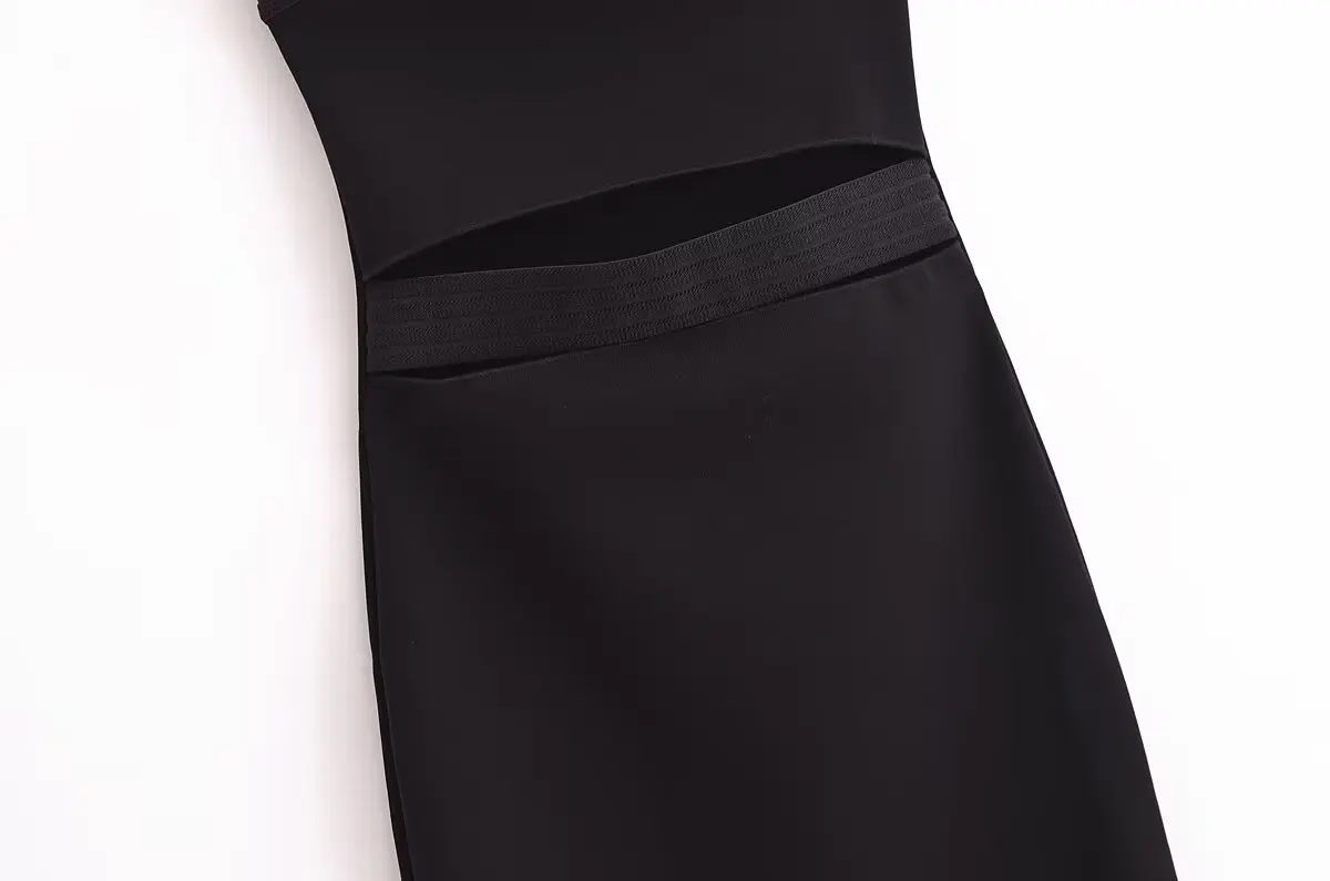 فستان نسائي متوسط الطول بدون حمالات مع قصة خصر - تصميم خارجي لمظهر أنيق وجذاب #4