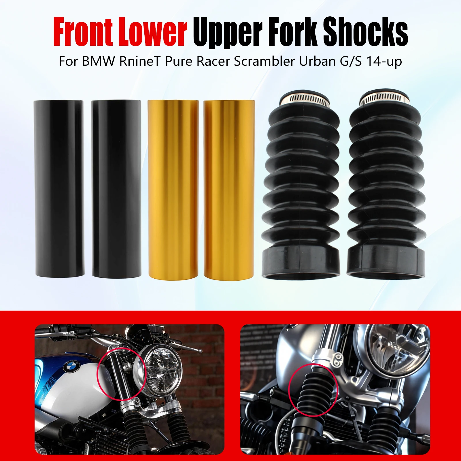 

For BMW Latte Urban G/S2016-2023 BMW Latte 2014-2023 Motorcycle Accessories Front Shock Absorber Covers Shock Absorber Sleeve