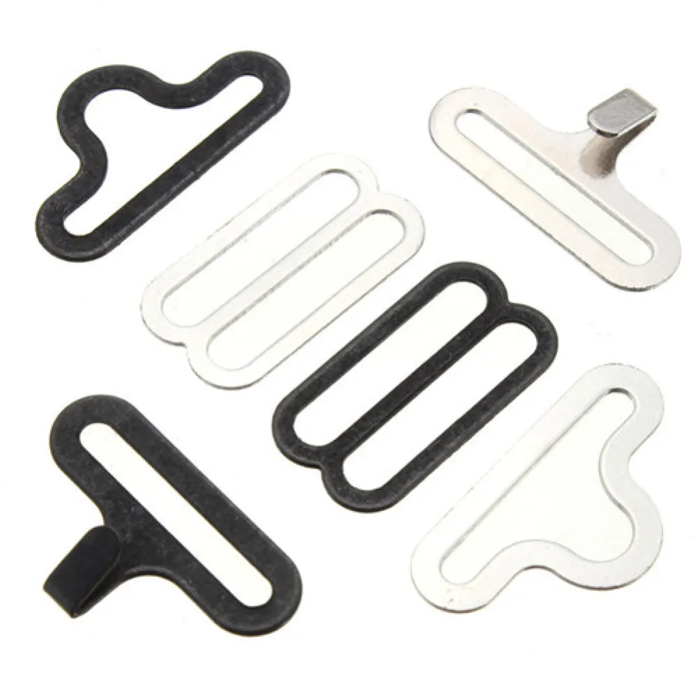 10 SETS Bow Tie Buckle Hardware Necktie Hook Cravat Clips Fasteners Adjustable Straps Shoulder Strap Buckle DIY Craft
