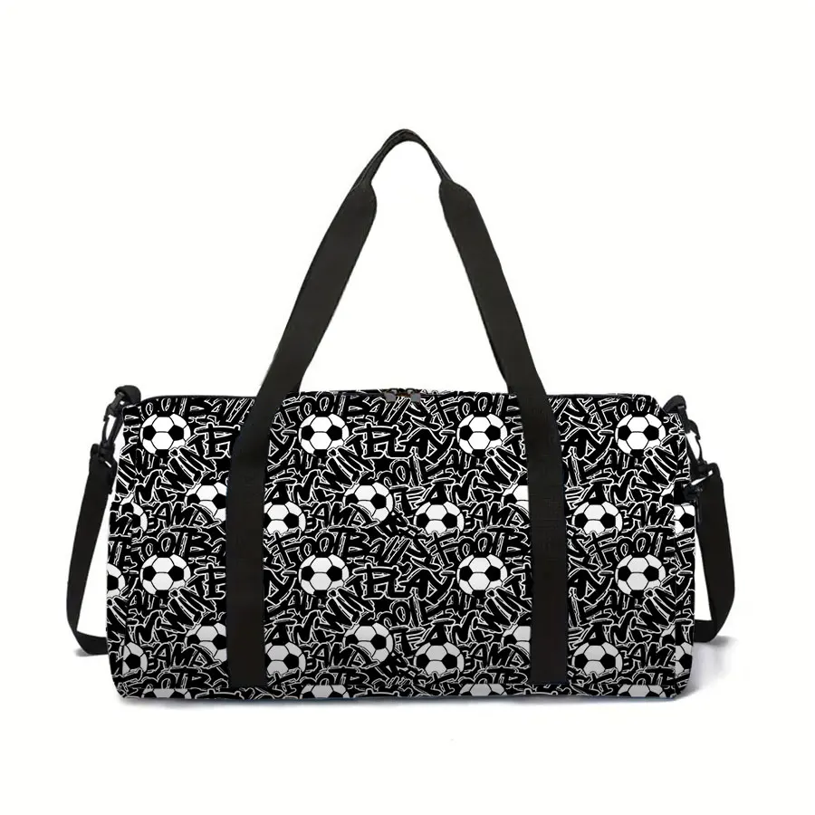 

Сумка для багажа большой емкости с футбольным узором для мальчиков и девочек, лучший подарок, дорожная сумка с 3D мультяшным рисунком, уличная сумка для фитнеса для детей