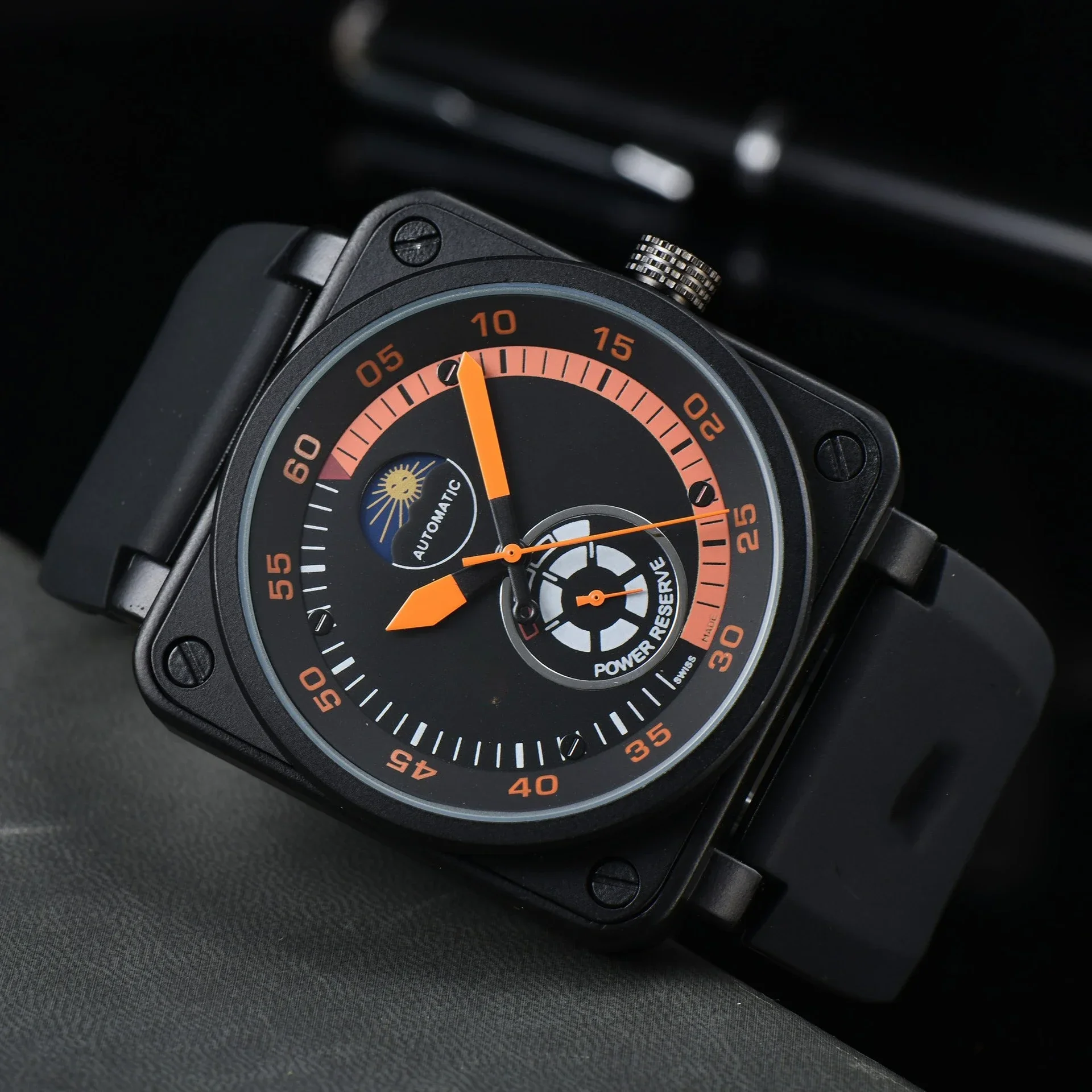 2025 Luxury Men's Automatic Watch, AAA+ Grade Skeleton Dial, Mechanical Movement, Sport Silicone Strap, Waterproof 50M