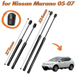 Qty(4) Hood&Trunk Struts Gas Springs for Nissan Murano 2005-2007 Front Bonnet Rear Tailgate Boot Lift Supports Shock Absorbers