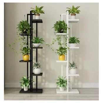 

Prima Wrought Iron Display Metal Plant Pot Flower Stand Metal Flower Pot Display Stand With Square Buckets