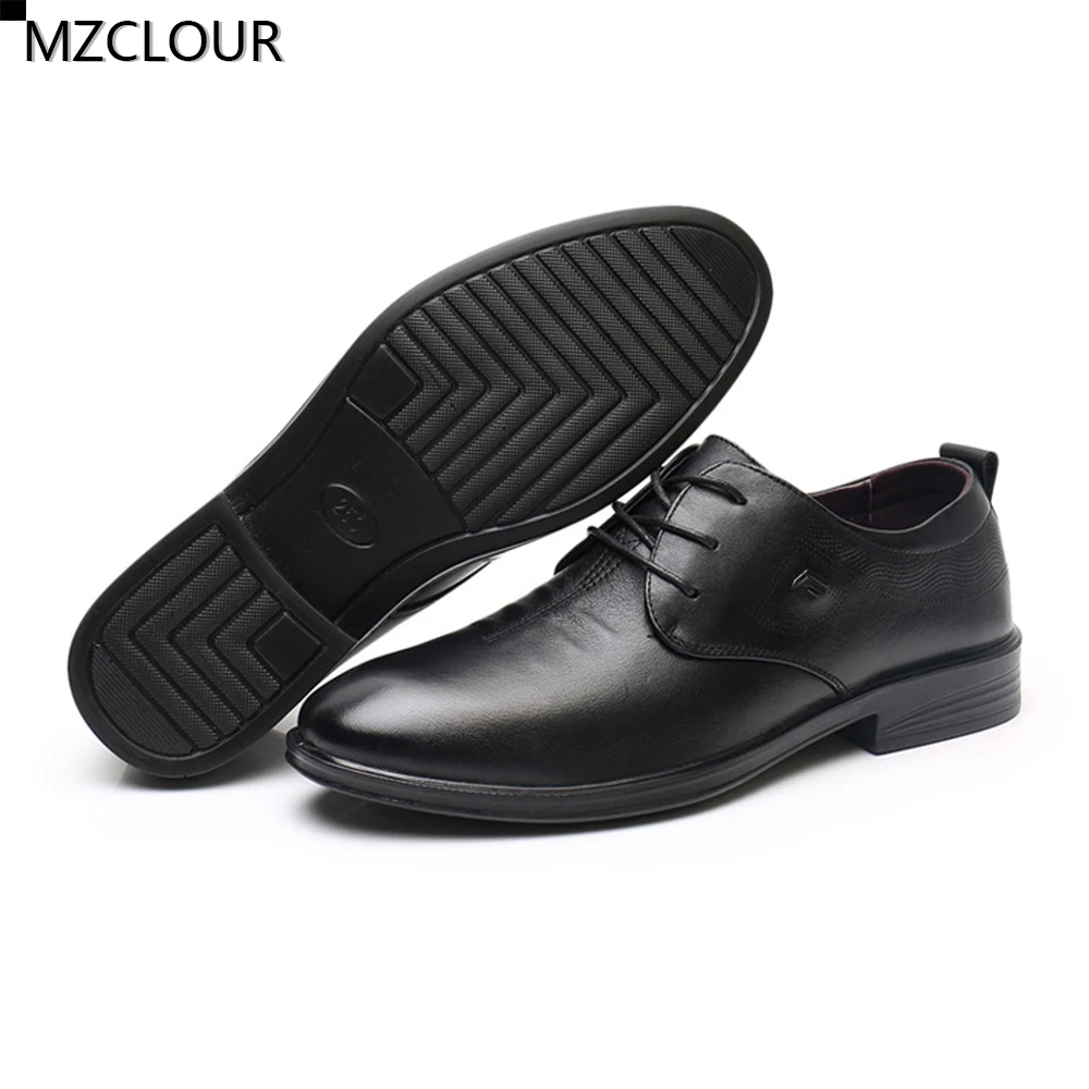 Male Formal Attire Fashion British Style Lace Up Breathable Real Cowhide Material  Work Business Leather Shoes Wholesale