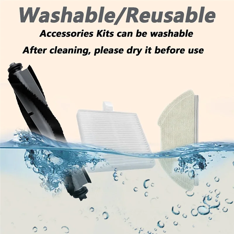 9M-аксессуары для пылесоса AIRROBO T20+, запасные части, основная роликовая щетка, накладка для мытья полов, HEPA-фильтры, мешок для пыли