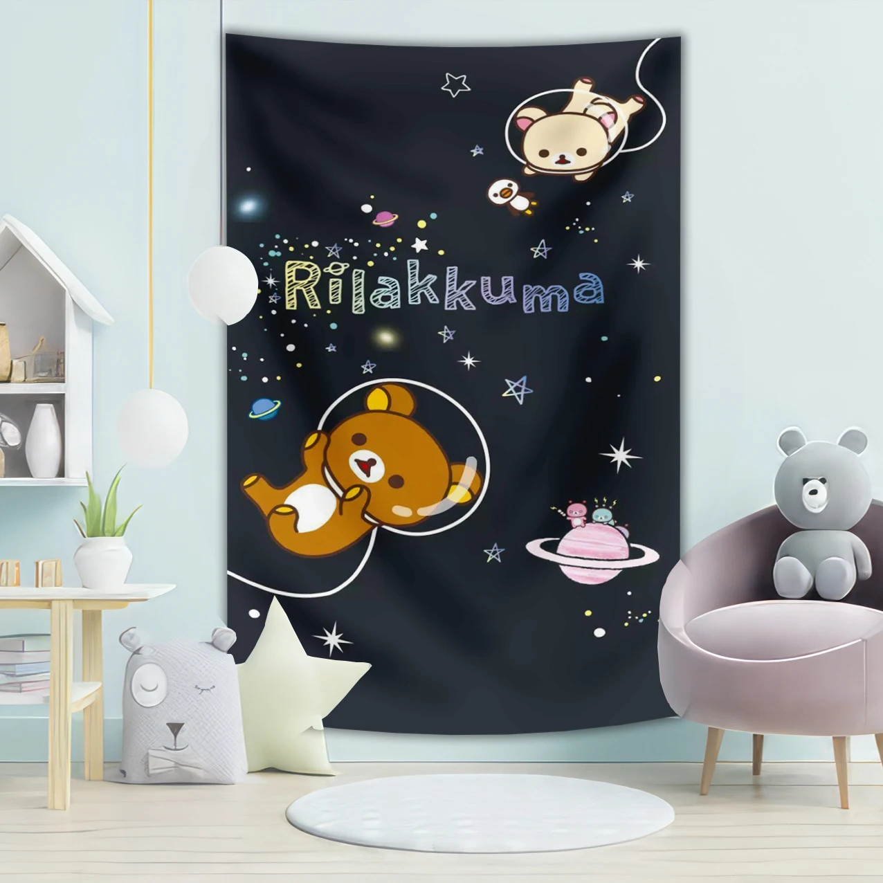 Cute Cartoon R-Rilakkuma Hippie Wall Hanging Tapestries Bohemian Wall Tapestries Mandala cheap INS Home Decor kawaii sakura