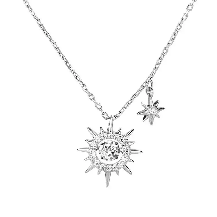 

Withered S925 Pure Silver Sun Inspired Necklace With A Female Niche Design And Collarbone Chain Jewelry Necklace