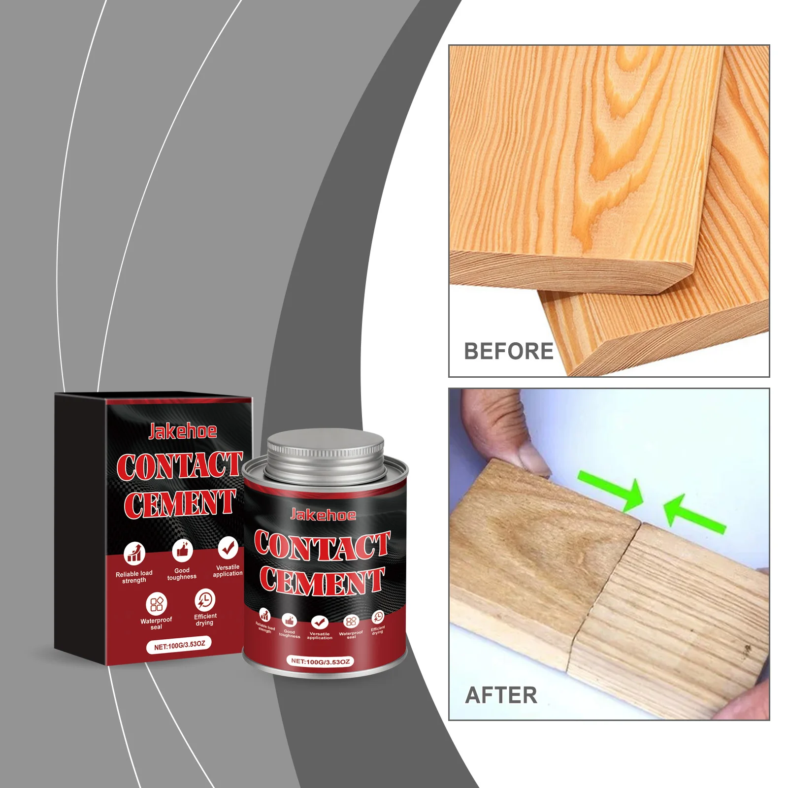 Kontaktkleber, flexibel, wasserfest, hitzebeständig, starke Bindung für Möbel, Leder, Holz, Gummi, Reparatur, schnell trocknend, DIY