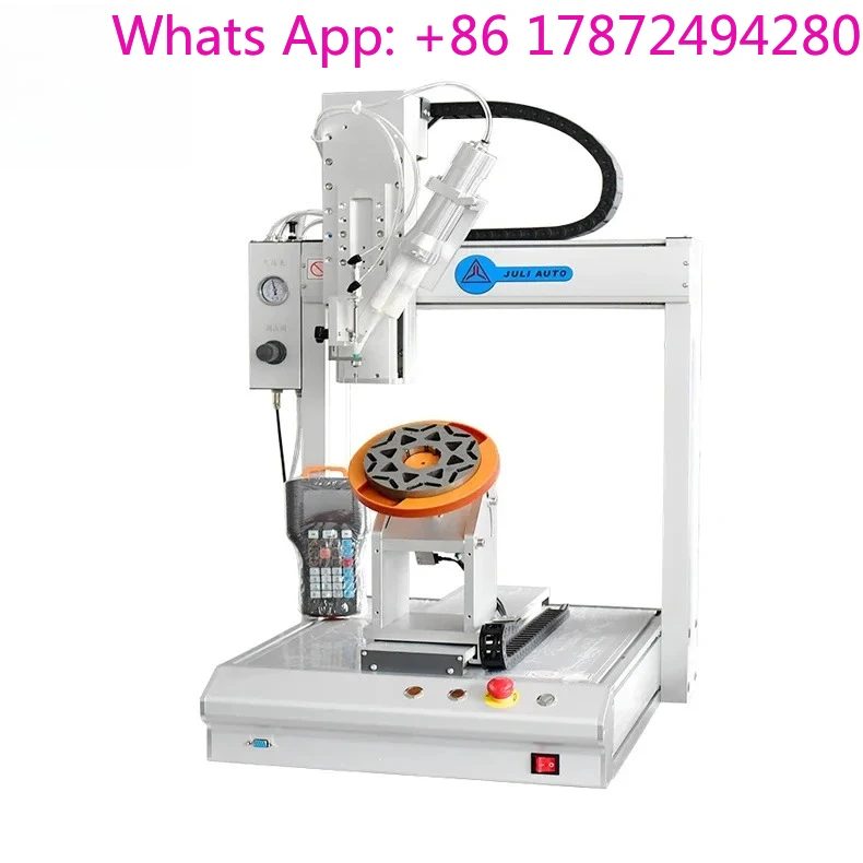 Y-axis Rotating Tabletop Automatic Dot Glue Dispenser Two Component CNC Glue Dispensing Machine