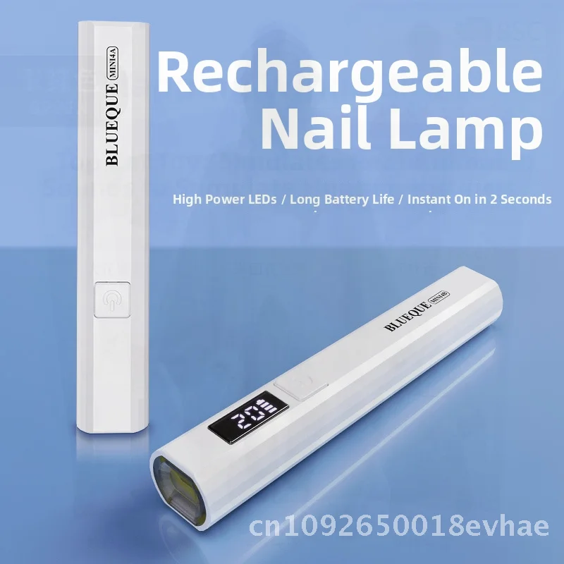 

Mini LED Nail Art Lamp UV Phototherapy Machine Power Storage Screen Display Handheld Curing Instrument for Professional & Home