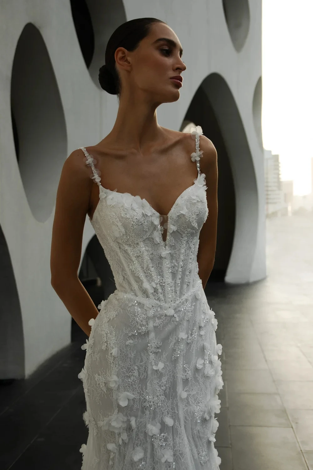 Customized Sexy White Organza Wedding Dress Soft Sweetheart Sleeveless Bridal Gowns Boho Straight Court Train Vestido De Novia