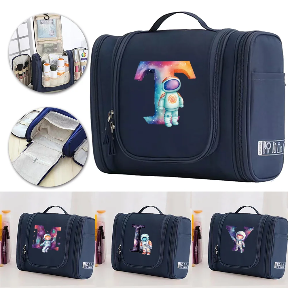 New Trend Women Convenient and Practical The Letter Pattern in The Shape of An Astronaut Minimalist Makeup Bag for Item Storage