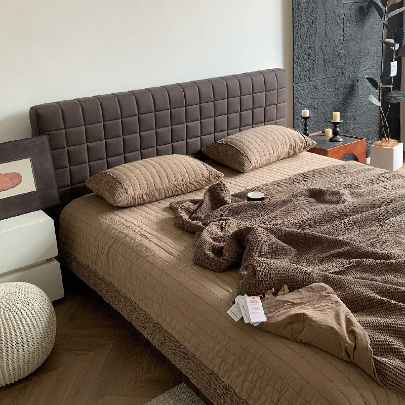 

Enzyme Washed Cotton Waffle Weave Bedspread Set 3Pcs, Ultra Soft Solid Color Quilt Coverlet, All Season Breathable Bed Cover