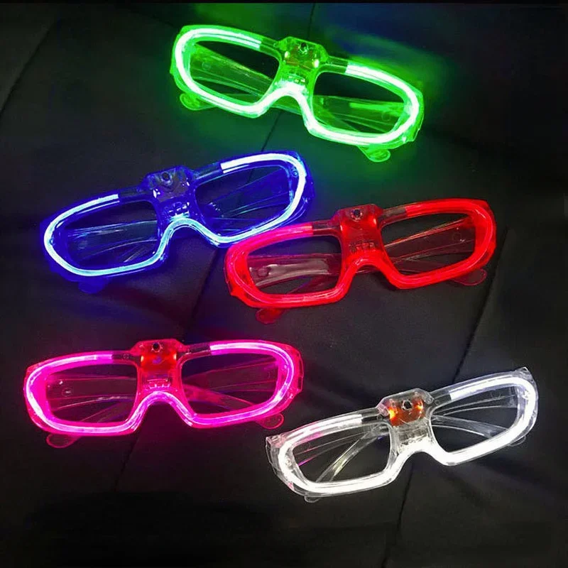 20pcs Glasses Glow  Party Favors Supplies for Kids Adult Flashing Light Up Eyeglasses Bulk Birthday Wedding Festival