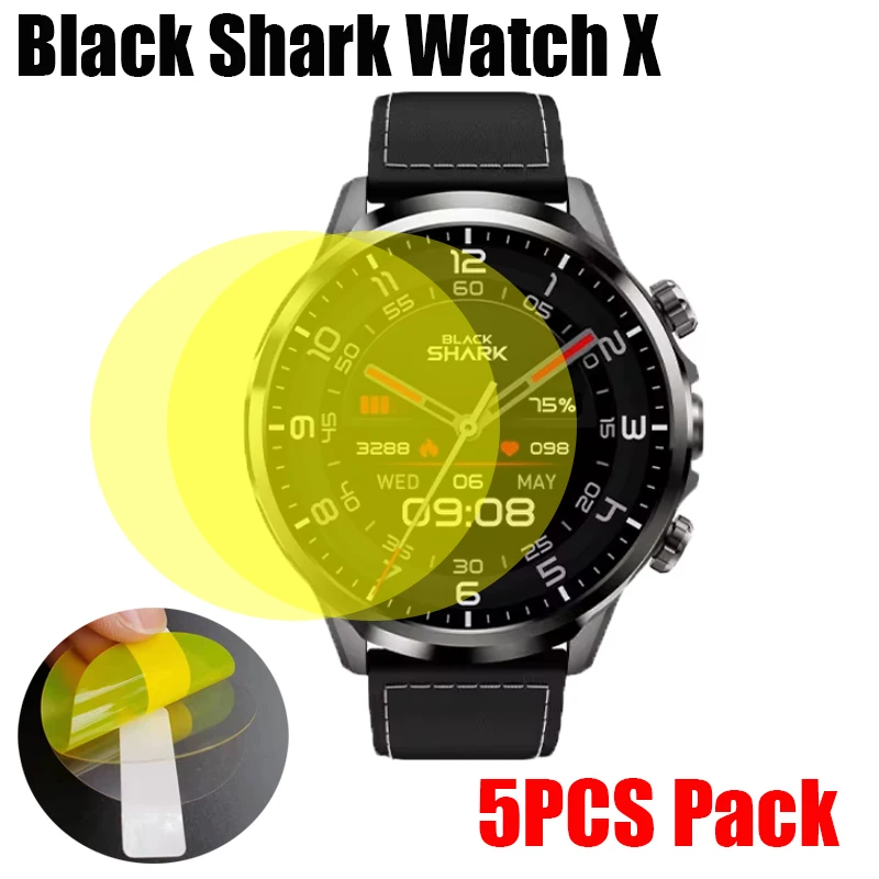 5Pcs Soft Film For Black Shark Watch X Screen Protector TPU Hydrogel Unthin HD Anti-Scratch Films