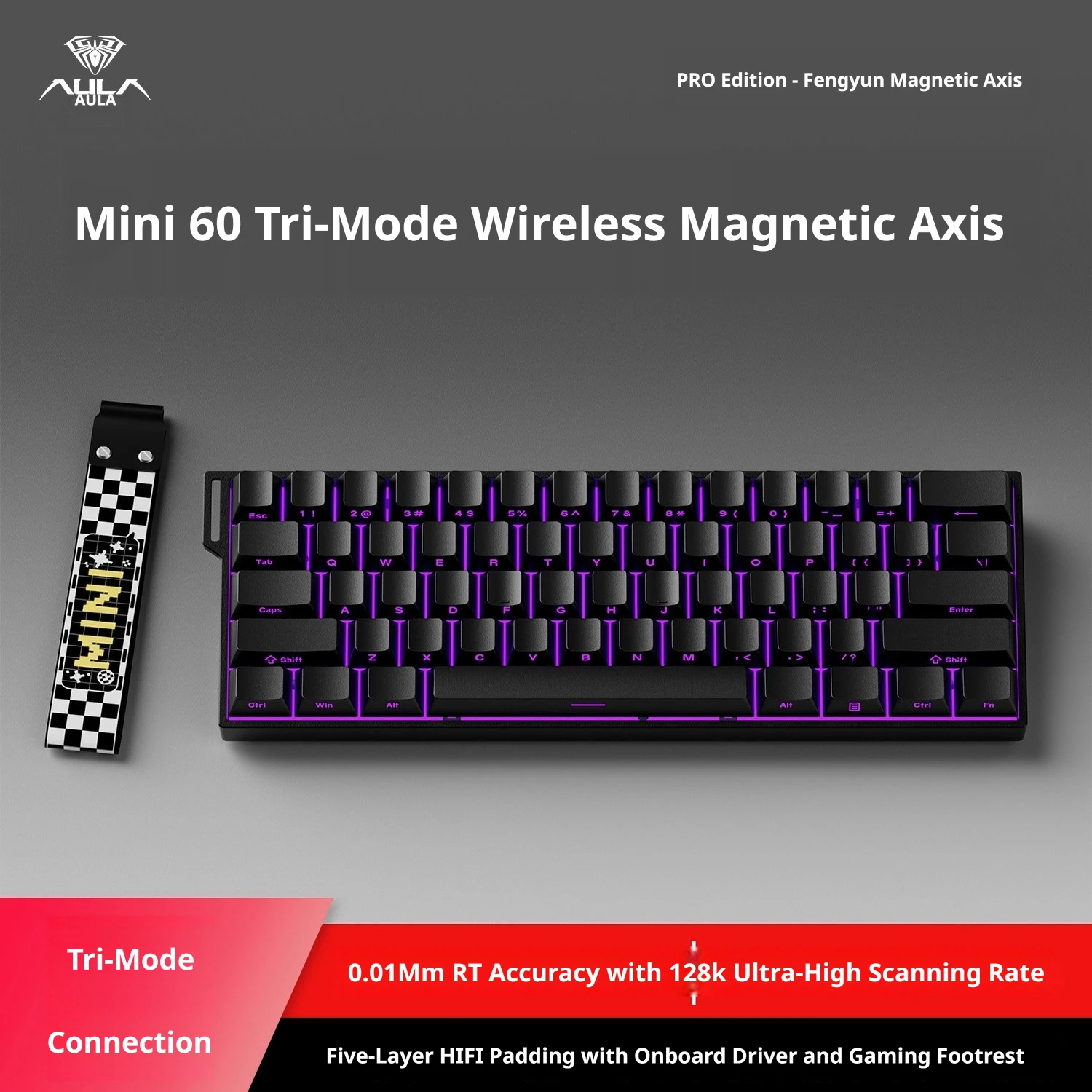 Gaming Keyboard Mechanical Wireless - AULA Mini60 HE/Pro/Max 60% Keyboard Mekanis