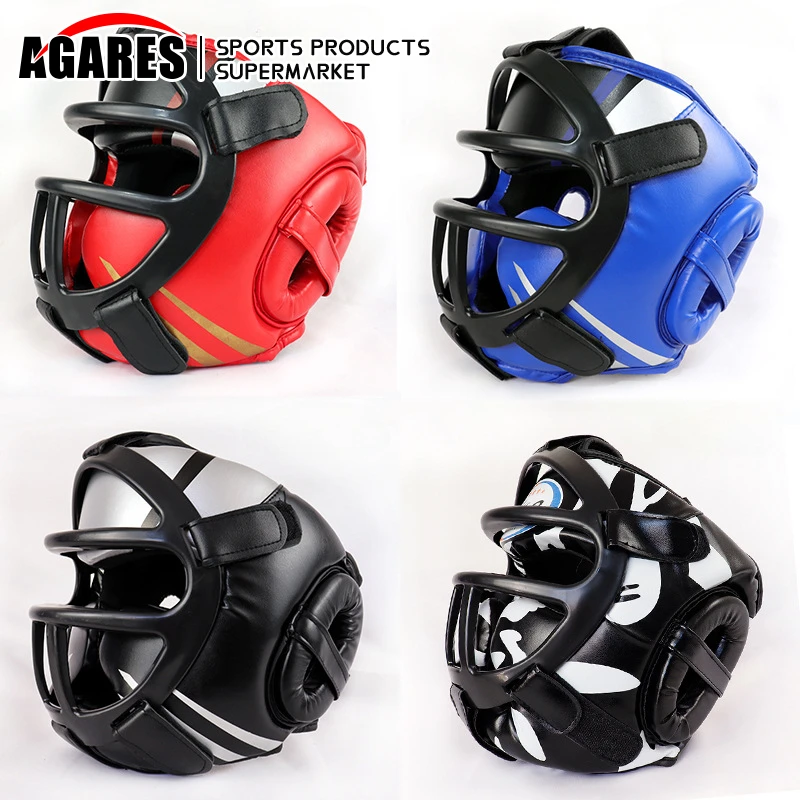 

Kick Boxing Helmet Karate Muay Thai Guantes De Boxeo Free Fight Headgear MMA Head Guard Sanda Training Adults Kids Equipment