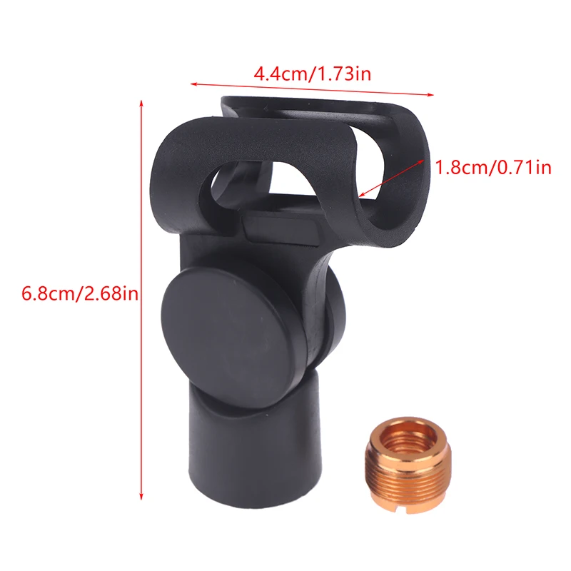 Universal Microphone Clamp Accessories Clip Holder For Microphone Stand Suspension Arm Adjustable With Plastic Adapter