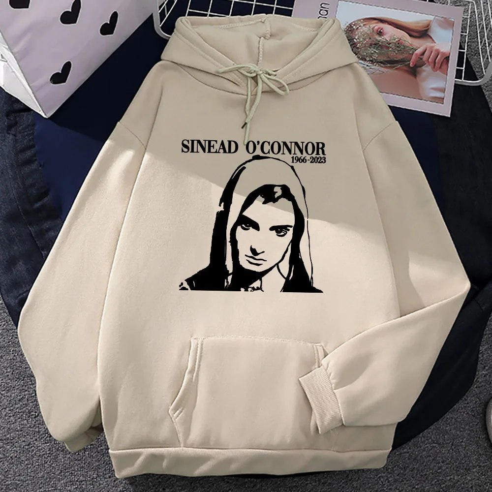 

Sinead O'Connor 1966-2023 Print Hoodies Long Sleeve Mens Casual Sweatshirts with Pocket Famous Singer Graphic Pullovers Male Top