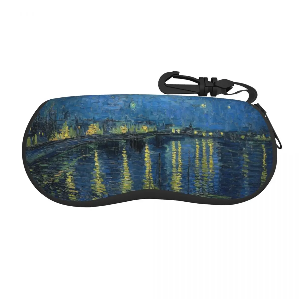 Custom Starry Night Over The Rhone Sunglasses Soft Case Neoprene Zipper Vincent Van Gogh Shell Eyeglass Case Box For Glasses