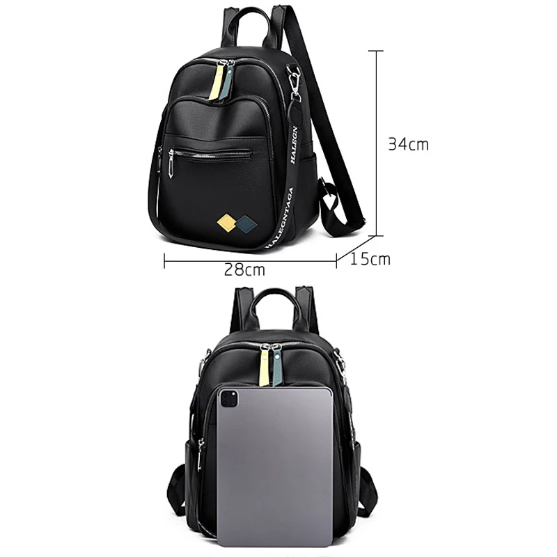 High Quality Youth Soft Leather Backpacks for Teenage Girls Female School Bag Hot Sale Backpacks 2024 New Fashion Woman Backpack