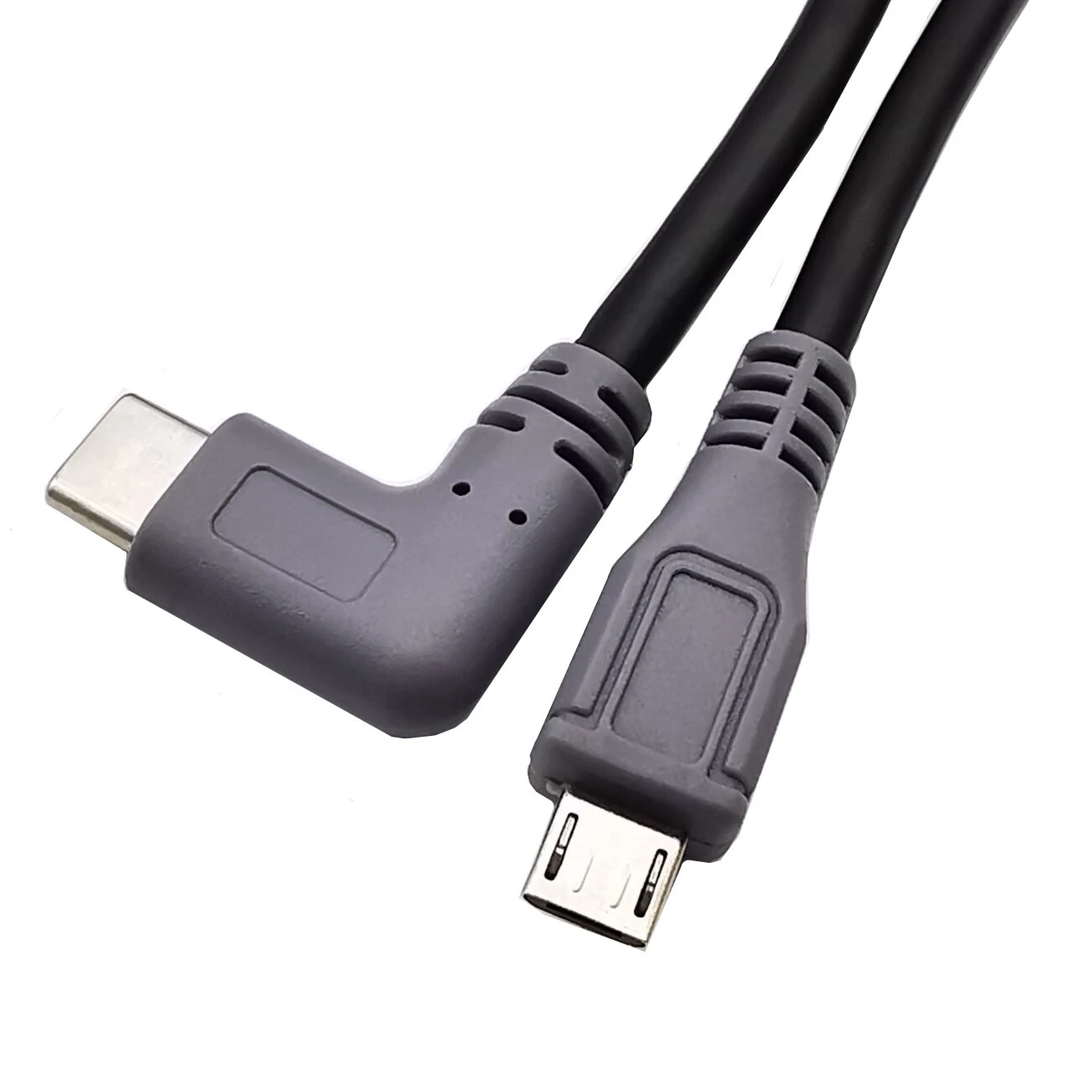 90 Degree Elbow USB 3.1 Type-C To Mini 5P / Micro USB OTG Male To Male Data Charging Adapter Cable USB-C 1m 3ft