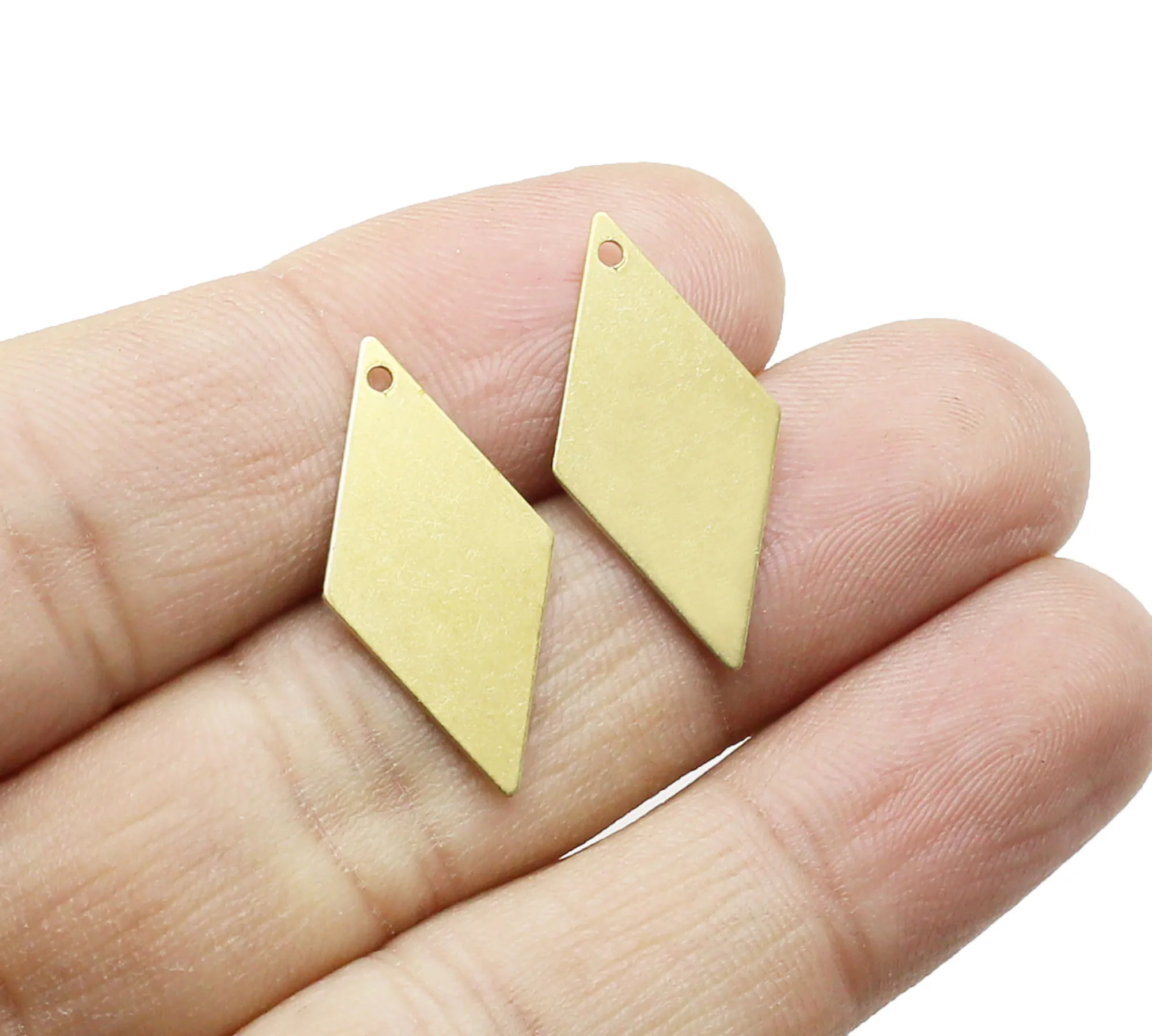 30pcs Textured Rhombus Charm, Brass Charm For Jewelry Making, Geometric Earring Findings, 26x13.4mm, Jewelry Supply - R716 R1746