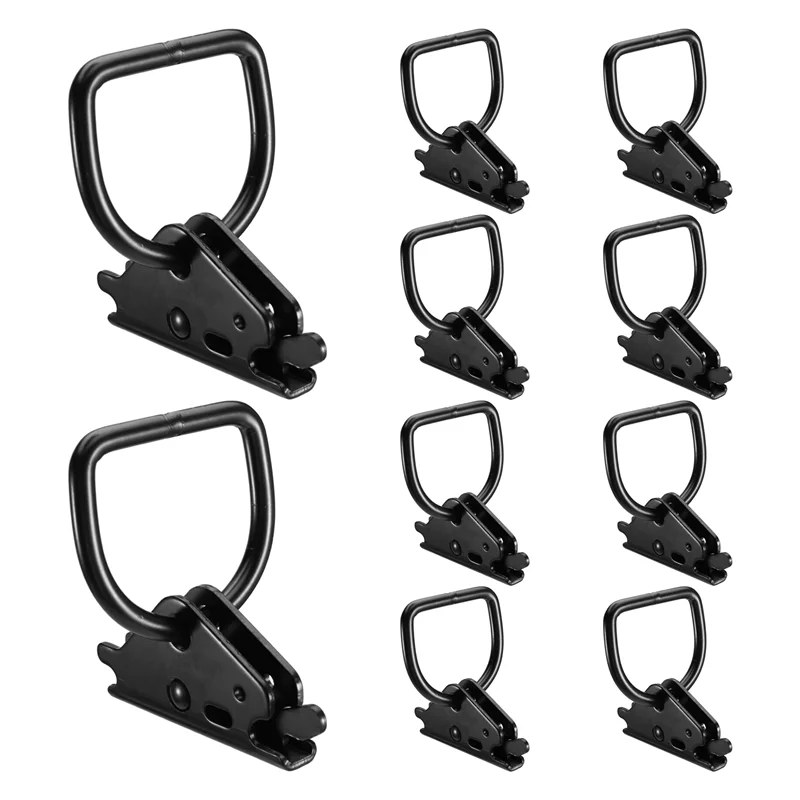 

E Track D Ring Tie Down Anchors 10Pcs Set-Closed Design For Trailer For Pickup Truck Motorbike Mounting Accessories