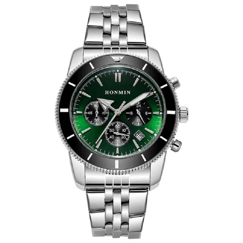 2023 New Men's Luxury Business Watch Stainless Steel Strap Waterproof Glow Shock Resistant Watch Holiday Gift