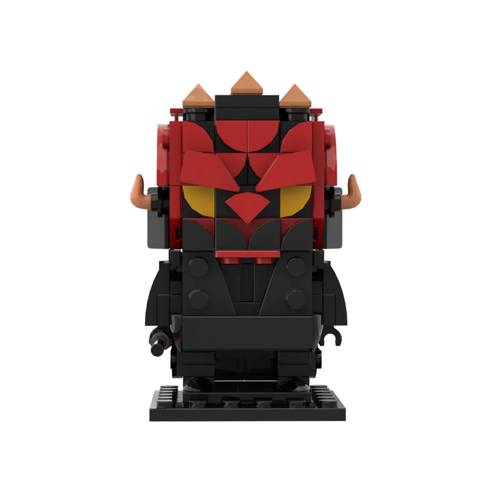 MOC Demon Darth Maul BrickHeadz Model Building Blocks Movie Figure Double-Edged Lightsaber Battle Action Figure Brick Toy Gift